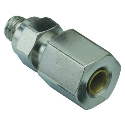  10-32 to 1/8 Tube Connector ENP Brass