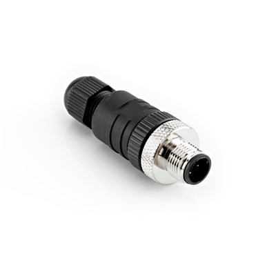 M12 Field Connector Male Straight 4-pin